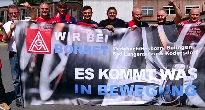 Metaller aus Solingen unterstützen die Tarifbewegung an den Borbet-Standorten