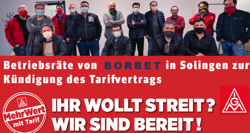 Videobotschaft des Betriebsrats von Borbet in Solingen: Wir lassen uns nicht spalten - Tarifvertrag an allen Standorten!