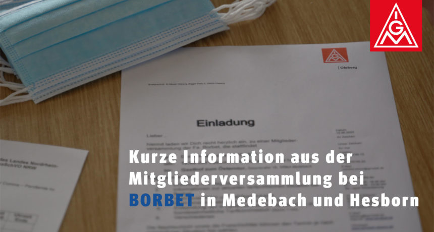 Mitgliederversammlung bei Borbet Medebach und Hesborn: Ein weiterer Schritt zum Tarifvertrag!